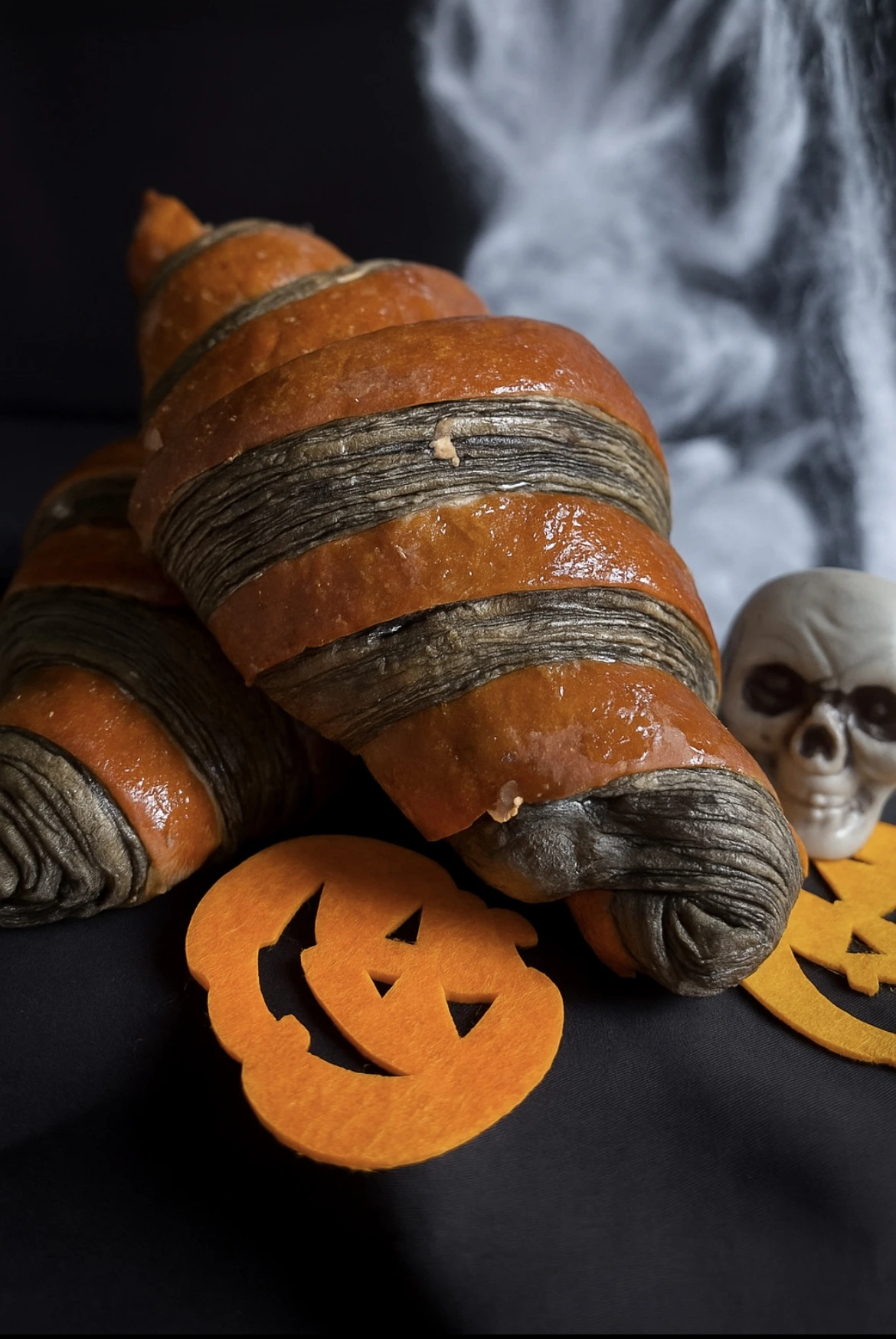 Croissants bicolores aux couleurs d’Halloween